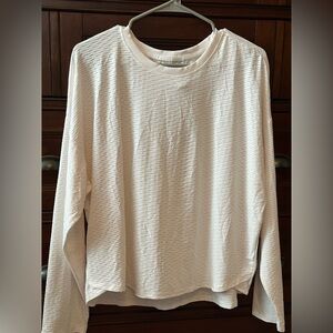 RBX Live Life Actice Textured Cream Long Sleeve Top NWT size XL